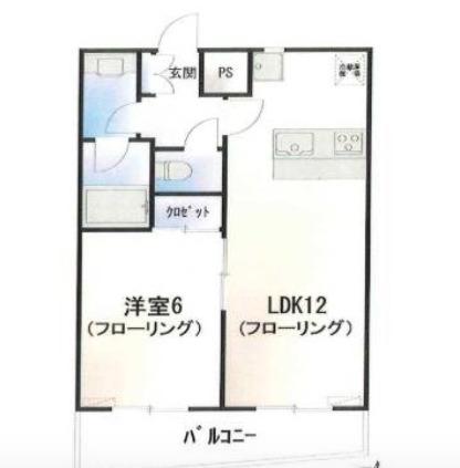クレスト代々木(1LDK/3階)の間取り写真