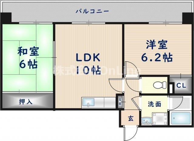 クラージュ アイ(2LDK/4階)の間取り写真