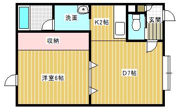 リテラ3(1DK/2階)の間取り写真