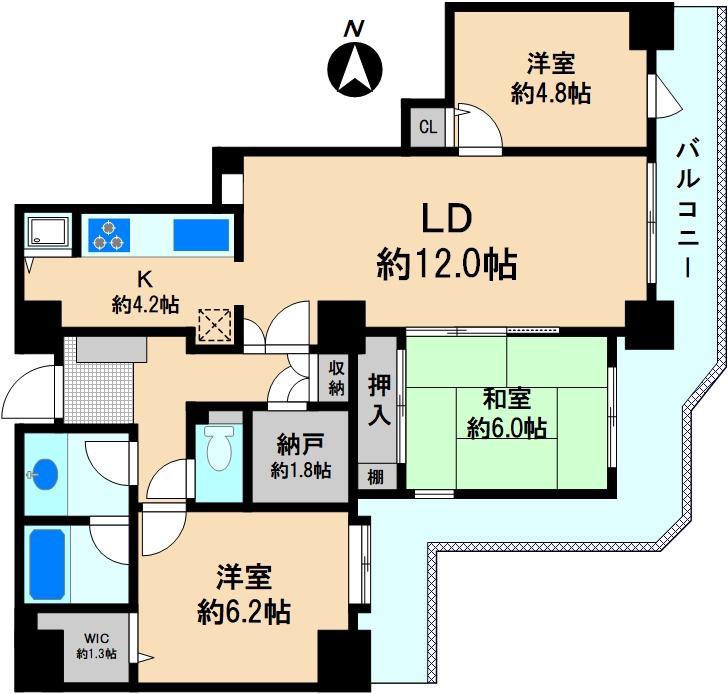 パークシティ新川崎 D棟(3LDK/5階)の間取り写真