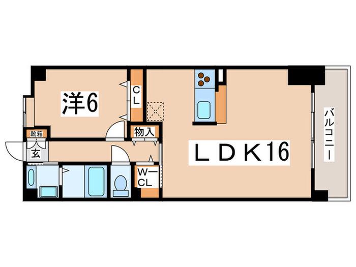 GGM39(1LDK/6階)の間取り写真