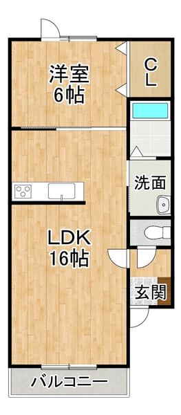 RSK4(1LDK/1階)の間取り写真