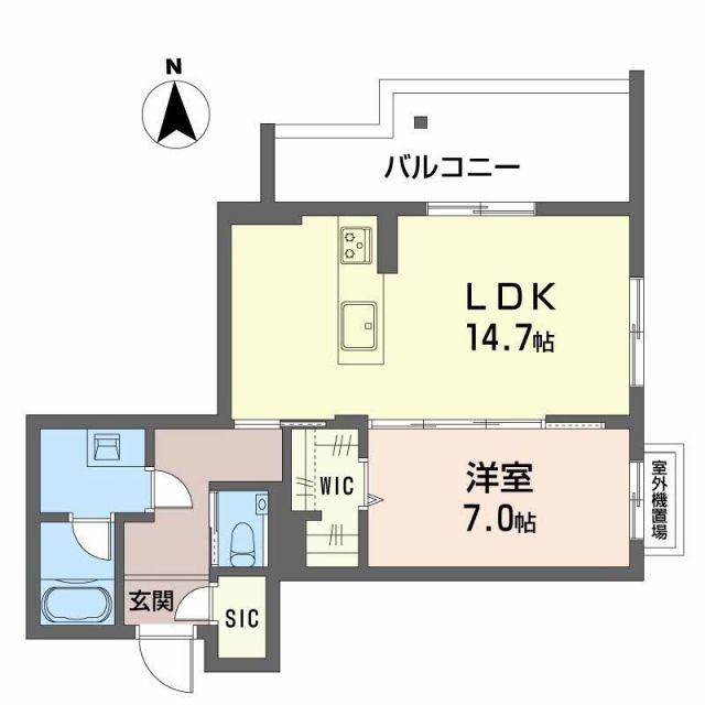 SHA MAISON THE ASHIBE(1LDK/2階)の間取り写真