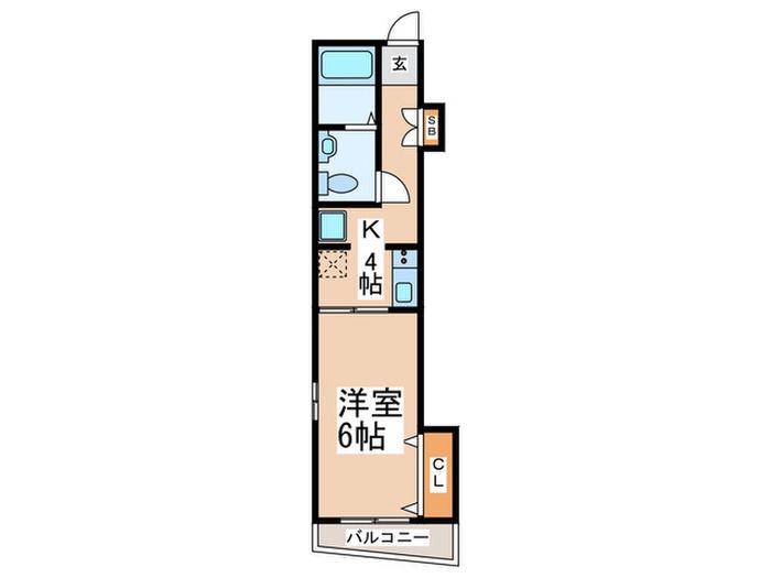 M1桜上水(1K/3階)の間取り写真