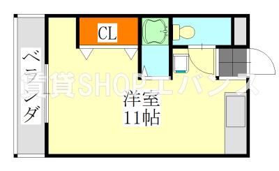 オネスティー大久保弐番館(ワンルーム/1階)の間取り写真
