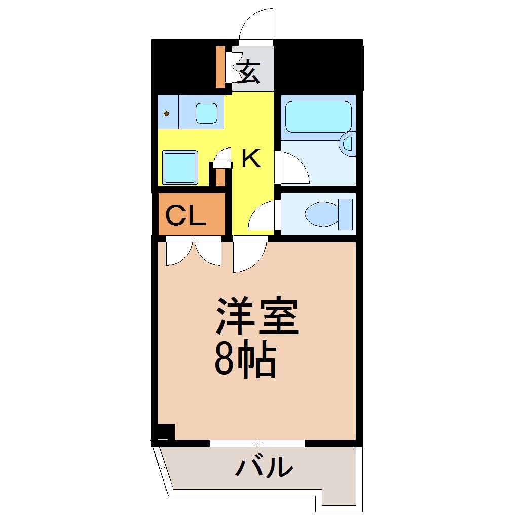 SAINTイーストOFYAMATE(1K/6階)の間取り写真
