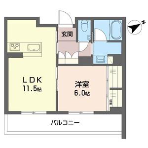 レガリータII(1LDK/1階)の間取り写真