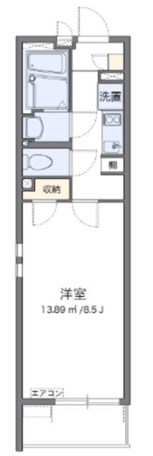 クレイノメゾン東橋本(1K/3階)の間取り写真