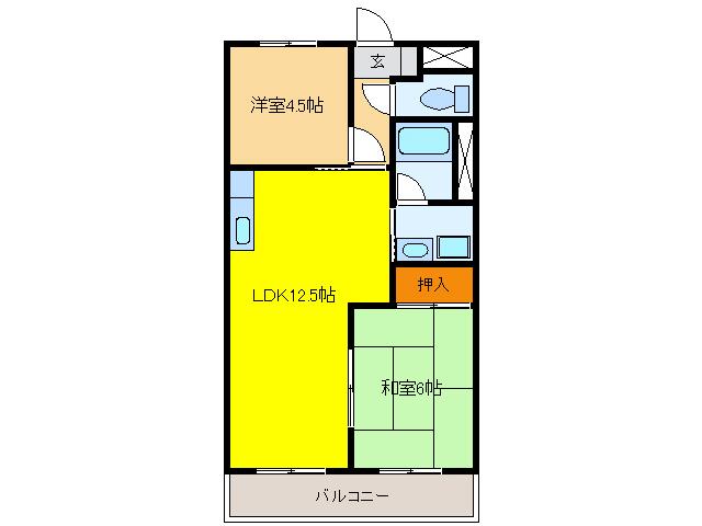 K・T SINSIAI(2LDK/2階)の間取り写真