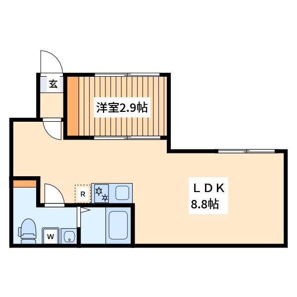 ヴィノシティ 柏2(1LDK/1階)の間取り写真