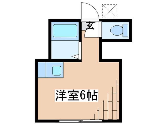 セントラルハウス青葉(ワンルーム/1階)の間取り写真