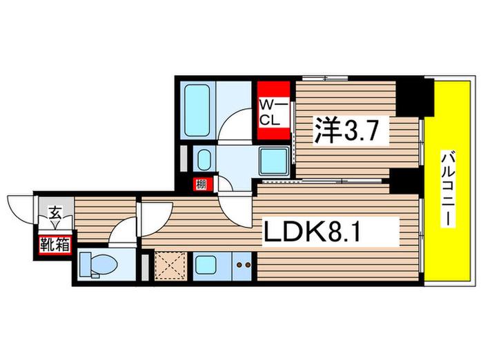 ブランシェスタ東陽町(1LDK/5階)の間取り写真