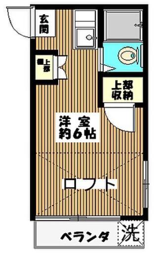 BCASA本蓮沼IIRE-BORN(ワンルーム/2階)の間取り写真