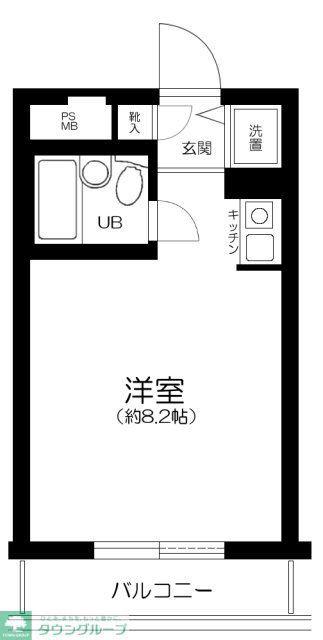 ハイネスプラザ新宿5(ワンルーム/2階)の間取り写真