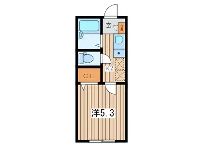 ステーションヴィラ大口I(1K/3階)の間取り写真