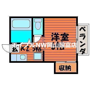 ハイホームK(1K/1階)の間取り写真