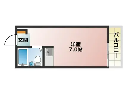 アドバンス錦織(ワンルーム/3階)の間取り写真