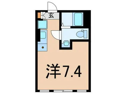 オークレジデンス川崎(ワンルーム/1階)の間取り写真