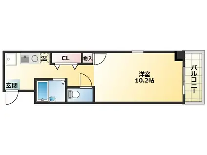 ケンジントンハウス(1K/4階)の間取り写真