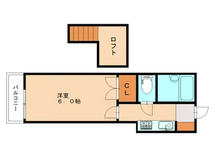 アイディール(1K/2階)の間取り写真