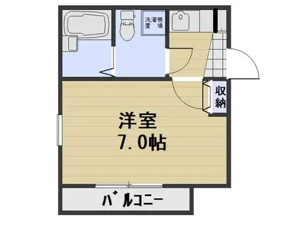 グリーンヒル中庄駅前(1K/1階)の間取り写真