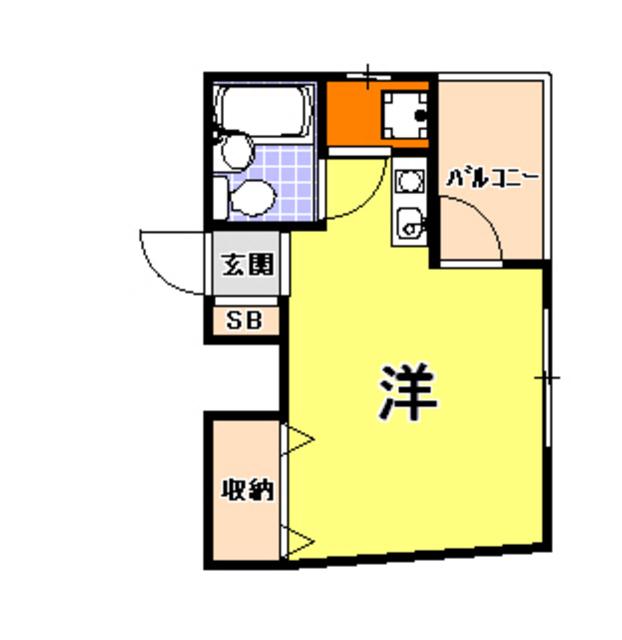 ジュネス武庫之荘(ワンルーム/3階)の間取り写真