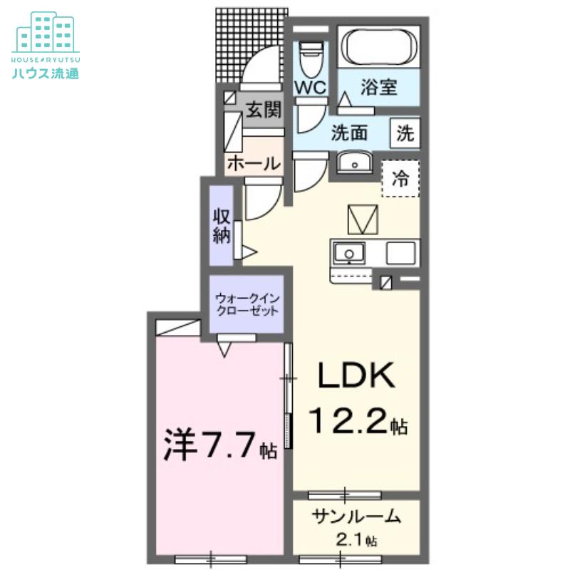 コンフィーエI(1LDK/1階)の間取り写真