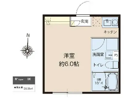 レピュア蓮根レジデンスイースト(ワンルーム/4階)の間取り写真