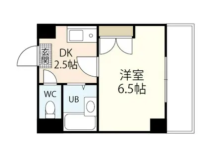 シティパル土井(1K/2階)の間取り写真