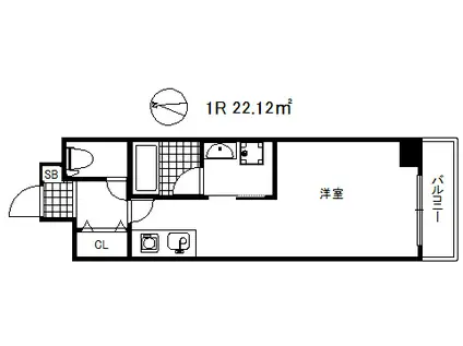 アルコプレイス(1K/2階)の間取り写真