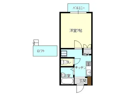 エスポアールナガオカ(1K/1階)の間取り写真