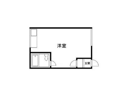 高台コーポ第II(ワンルーム/2階)の間取り写真