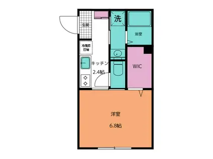 ベアート日吉(1K/1階)の間取り写真