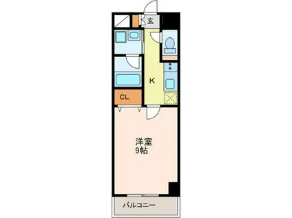 プランドール浅間町(1K/3階)の間取り写真