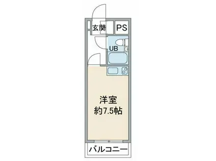 プレステージ西谷(ワンルーム/3階)の間取り写真
