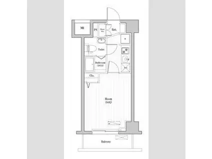 N-STAGE HON-ATSUGI SAKAECHO(1K/2階)の間取り写真