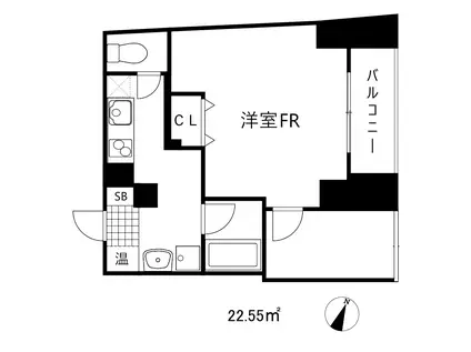 マサニ三宮(1K/7階)の間取り写真