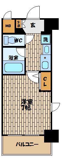 エスリード梅田西第3(1K/10階)の間取り写真