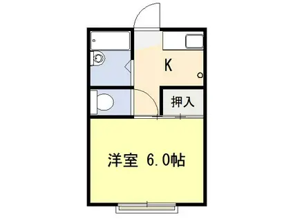 レジデンス中澤(1K/2階)の間取り写真