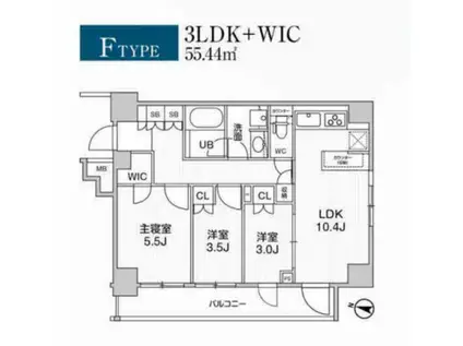アリビス綾瀬(3LDK/2階)の間取り写真