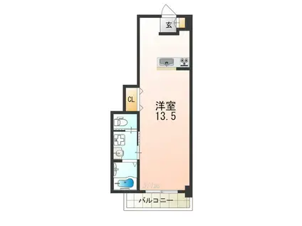 TKアンバーコート大町(ワンルーム/7階)の間取り写真