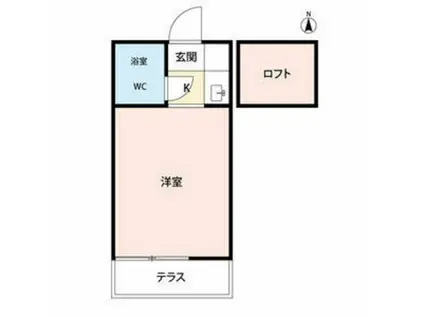 リバティーライフ志木(1K/1階)の間取り写真