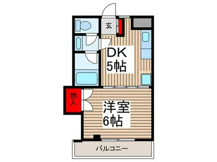 平松ハイツ(1DK/3階)の間取り写真
