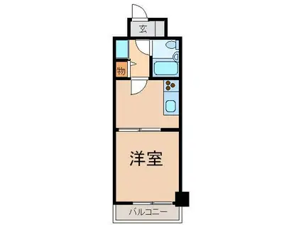 ダイアパレスいわき中央 703(1DK/7階)の間取り写真