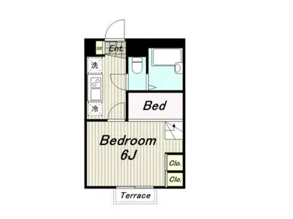 レオパレス谷保第三公園(1K/3階)の間取り写真