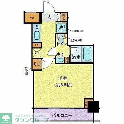 クレヴィスタ大森(1K/5階)の間取り写真