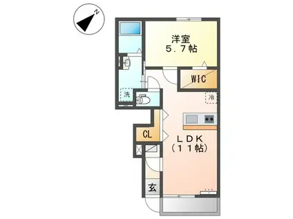 LUXE QUEEN(1LDK/1階)の間取り写真