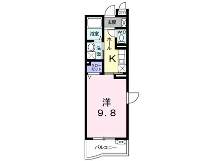 アクア久根山(1K/1階)の間取り写真