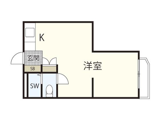 章栄NO10(1K/3階)の間取り写真