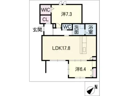 シュロスベルグ(2LDK/1階)の間取り写真